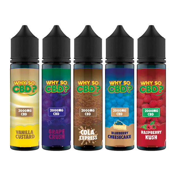 Why So CBD? 2000mg Full Spectrum CBD E-liquid 60ml The CBD Hut ScentiMelti Wax Melts