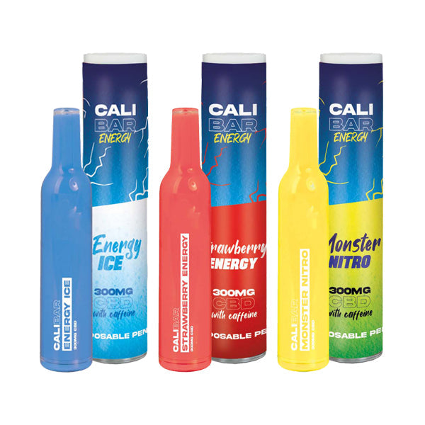 CALI BAR ENERGY with Caffeine Full Spectrum 300mg CBD Disposable Vape (Multipack x10) - ScentiMelti Home Fragrance, Beauty & Gifts UK