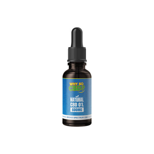 Why So CBD? 600mg Broad-Spectrum CBD Natural Oil - 30ml - ScentiMelti Home Fragrance, Beauty & Gifts UK