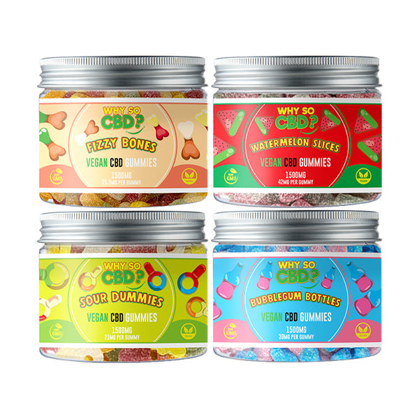 Why So CBD? 1500mg Broad Spectrum CBD Small Vegan Gummies - 11 Flavours - ScentiMelti Home Fragrance, Beauty & Gifts UK