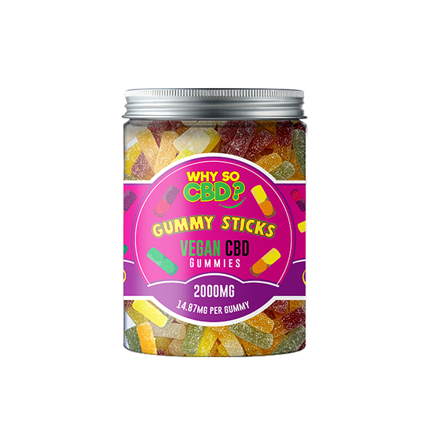 Why So CBD? 2000mg CBD Large Vegan Gummies - 11 Flavours - ScentiMelti Home Fragrance, Beauty & Gifts UK