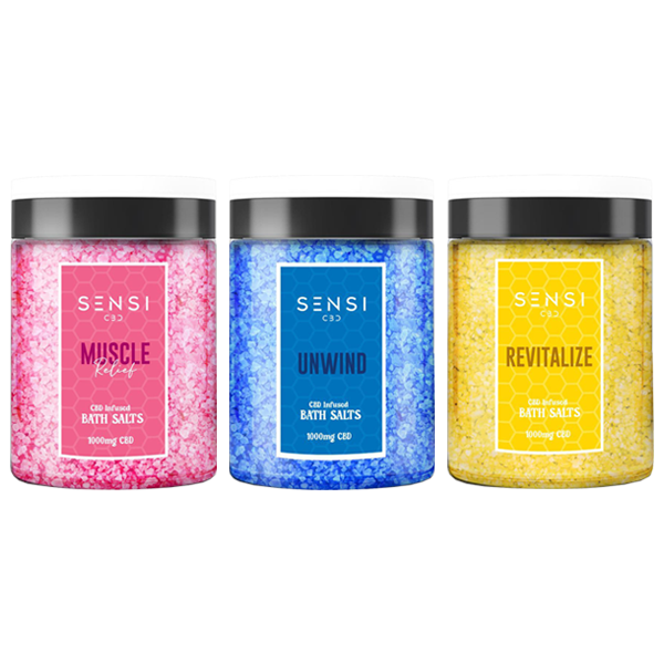 Sensi CBD 1000mg CBD Infused Bath Salts - 700g (BUY 1 GET 1 FREE) - ScentiMelti Home Fragrance, Beauty & Gifts UK