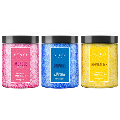 Sensi CBD 1000mg CBD Infused Bath Salts - 700g (BUY 1 GET 1 FREE) - ScentiMelti Home Fragrance, Beauty & Gifts UK