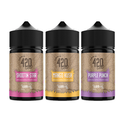 420 E-liquids 1500mg Broad-Spectrum CBD E-Liquids (40VG/60PG) The CBD Hut ScentiMelti Wax Melts