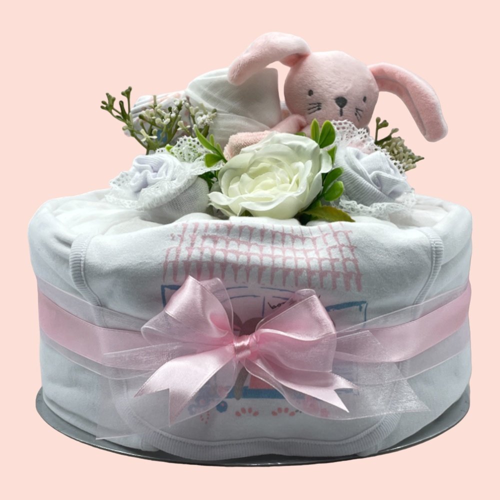 Tender Blooms Nappy Cake: in Pink Love & Tiers ScentiMelti Wax Melts