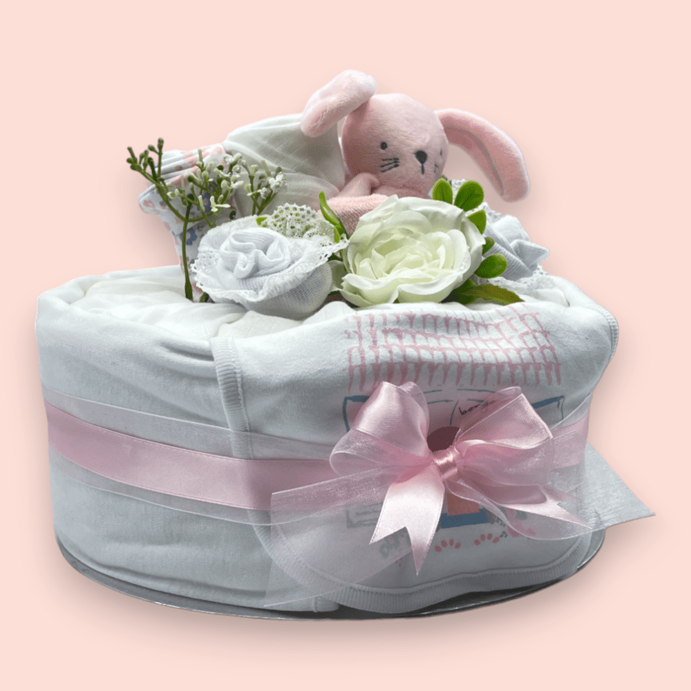 Tender Blooms Nappy Cake: in Pink Love & Tiers ScentiMelti Wax Melts