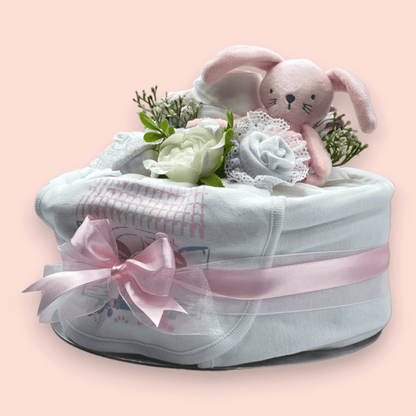 Tender Blooms Nappy Cake: in Pink Love & Tiers ScentiMelti Wax Melts