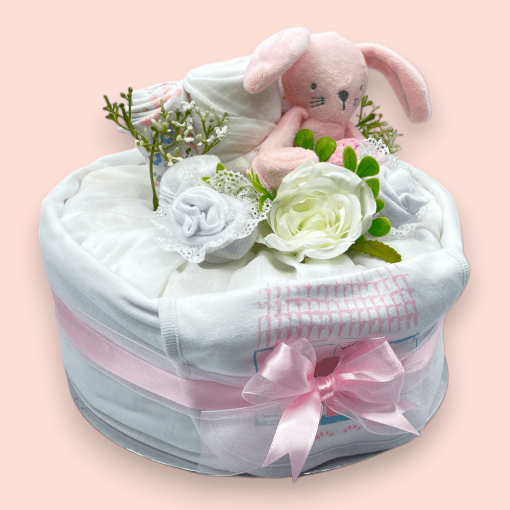 Tender Blooms Nappy Cake: in Pink Love & Tiers ScentiMelti Wax Melts