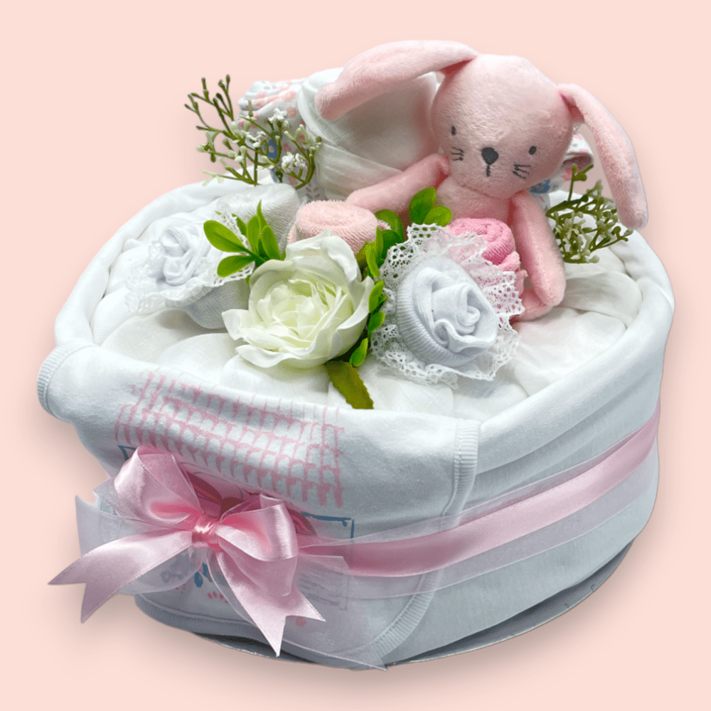 Tender Blooms Nappy Cake: in Pink Love & Tiers ScentiMelti Wax Melts