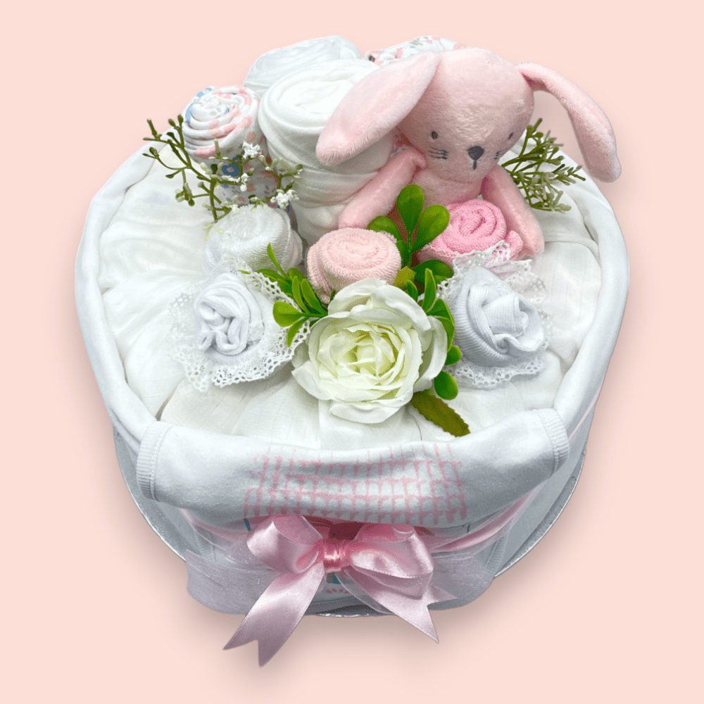 Tender Blooms Nappy Cake: in Pink Love & Tiers ScentiMelti Wax Melts