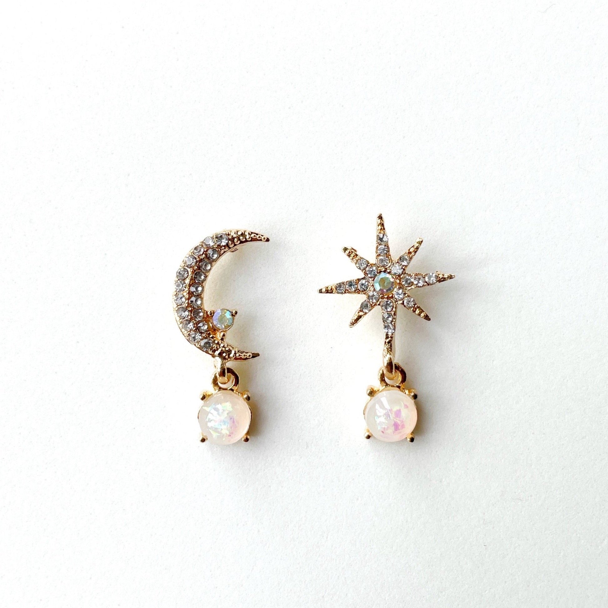 Andromeda Moon and Star Earrings - ScentiMelti  Andromeda Moon and Star Earrings