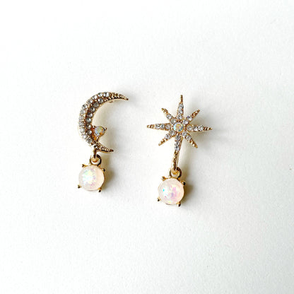 Andromeda Moon and Star Earrings - ScentiMelti  Andromeda Moon and Star Earrings