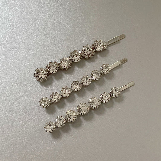 Adalynne  Luxury Silver Jewelled Hair Slide Set LUXE TONES ScentiMelti Wax Melts