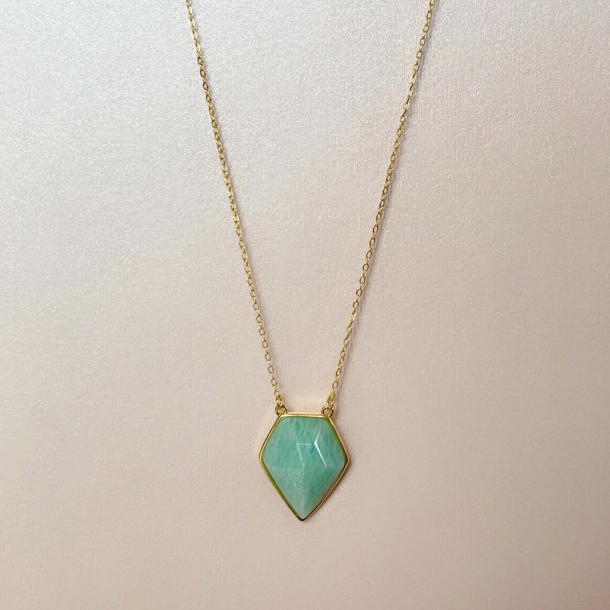 Athena Luxe Faceted Amazonite Necklace - ScentiMelti Home Fragrance, Beauty & Gifts UK