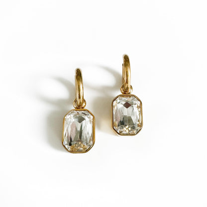 Rani Luxe 18k Gold Plated Clear Jewel Earrings - ScentiMelti Home Fragrance, Beauty & Gifts UK