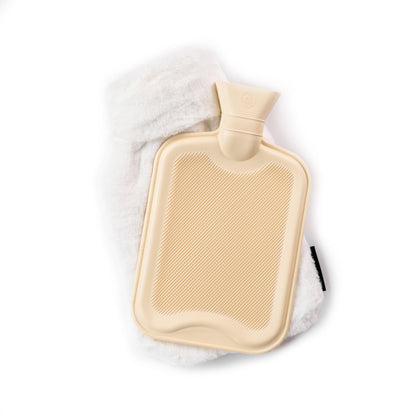 Little and Large Silky Soft White Faux Fur Hot Water Bottle Gift Set CosyPanda ScentiMelti Wax Melts