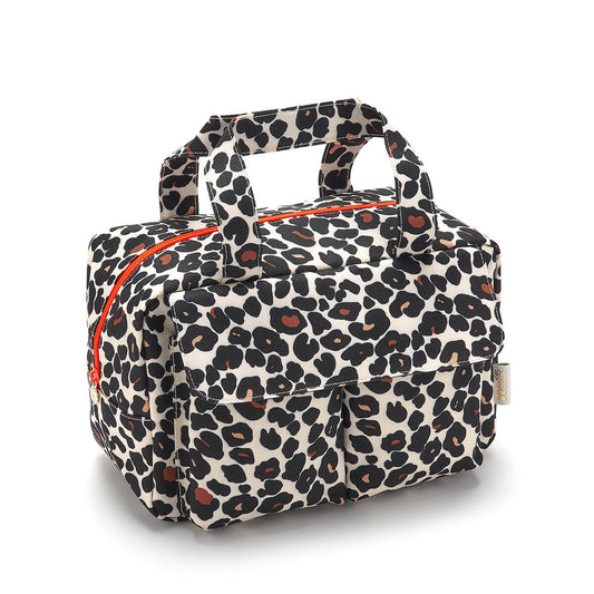 'Iris' Carry All Wash Bag in Leopard Tan - ScentiMelti Home Fragrance, Beauty & Gifts UK