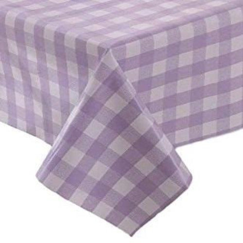 Lilac Gingham Check Cotton Table Cloth - ScentiMelti Home Fragrance, Beauty & Gifts UK