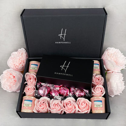 Yankee Candle Ultimate Gift Hamper With Pink Roses - ScentiMelti  Yankee Candle Ultimate Gift Hamper With Pink Roses