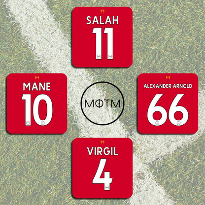 Liverpool 2020 Premier League Champions Football Coasters - Set of 4 MOTM Football ScentiMelti Wax Melts