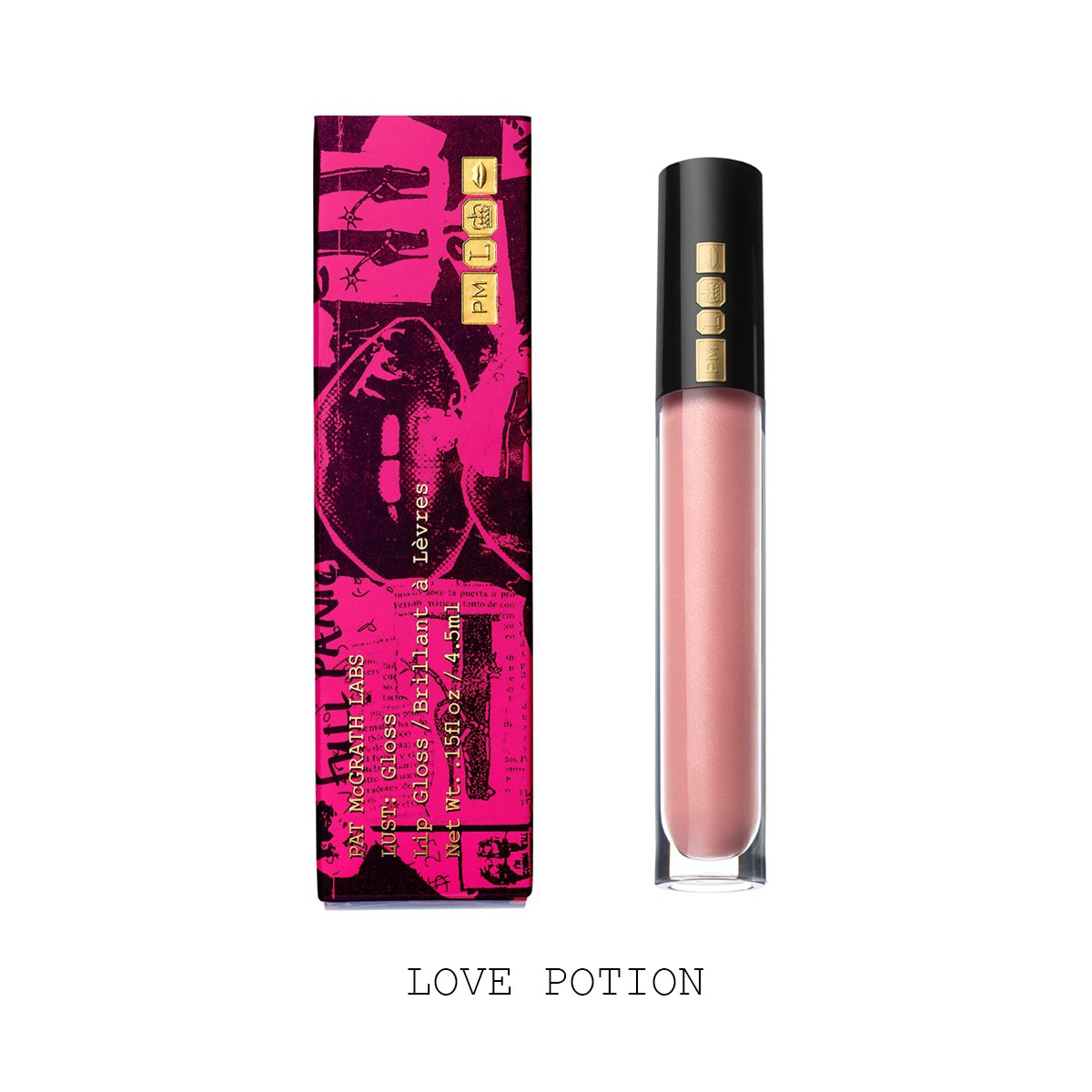 Pat McGrath Lust: Gloss Lip Gloss  - Love Potion (Pale Pink Taupe with Iridescent Pearl) - ScentiMelti Home Fragrance, Beauty & Gifts UK