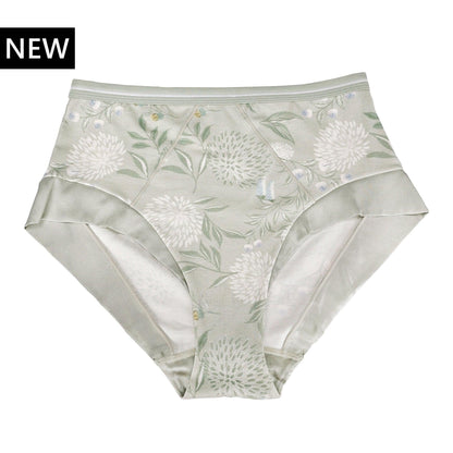 Valentina -  High Waisted Silk & Organic Cotton Full Brief