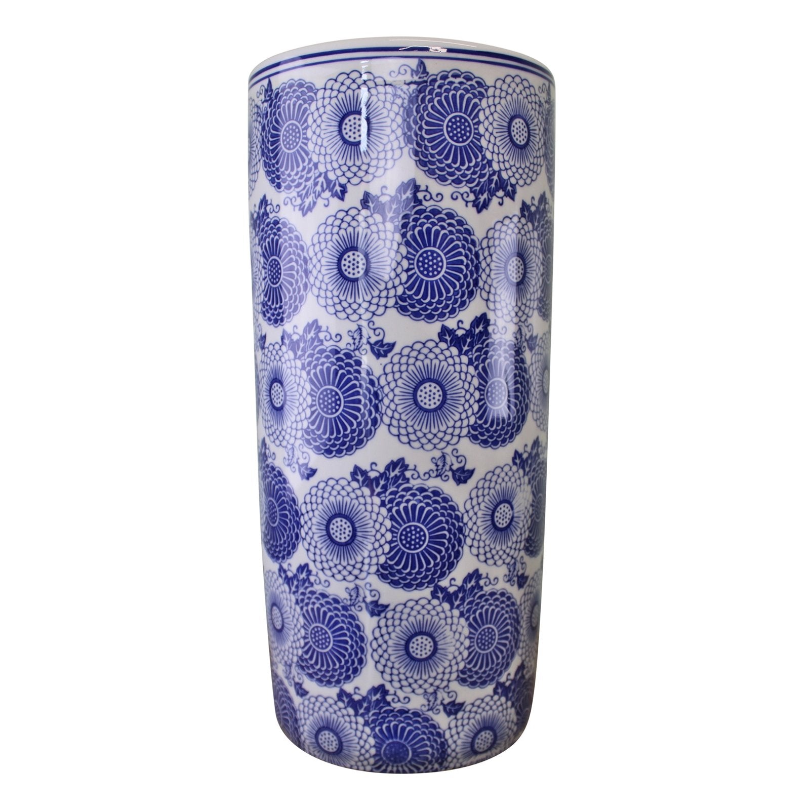 Umbrella Stand, Vintage Blue & White Marigold Design Billies Inks ScentiMelti Wax Melts