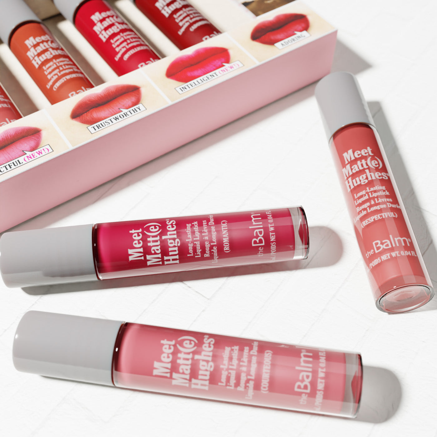 theBalm Meet Matt(e) Hughes Volume 12 Set of 6 Mini Long-Lasting Liquid Lipsticks with 3 New Shades - ScentiMelti Home Fragrance, Beauty & Gifts UK