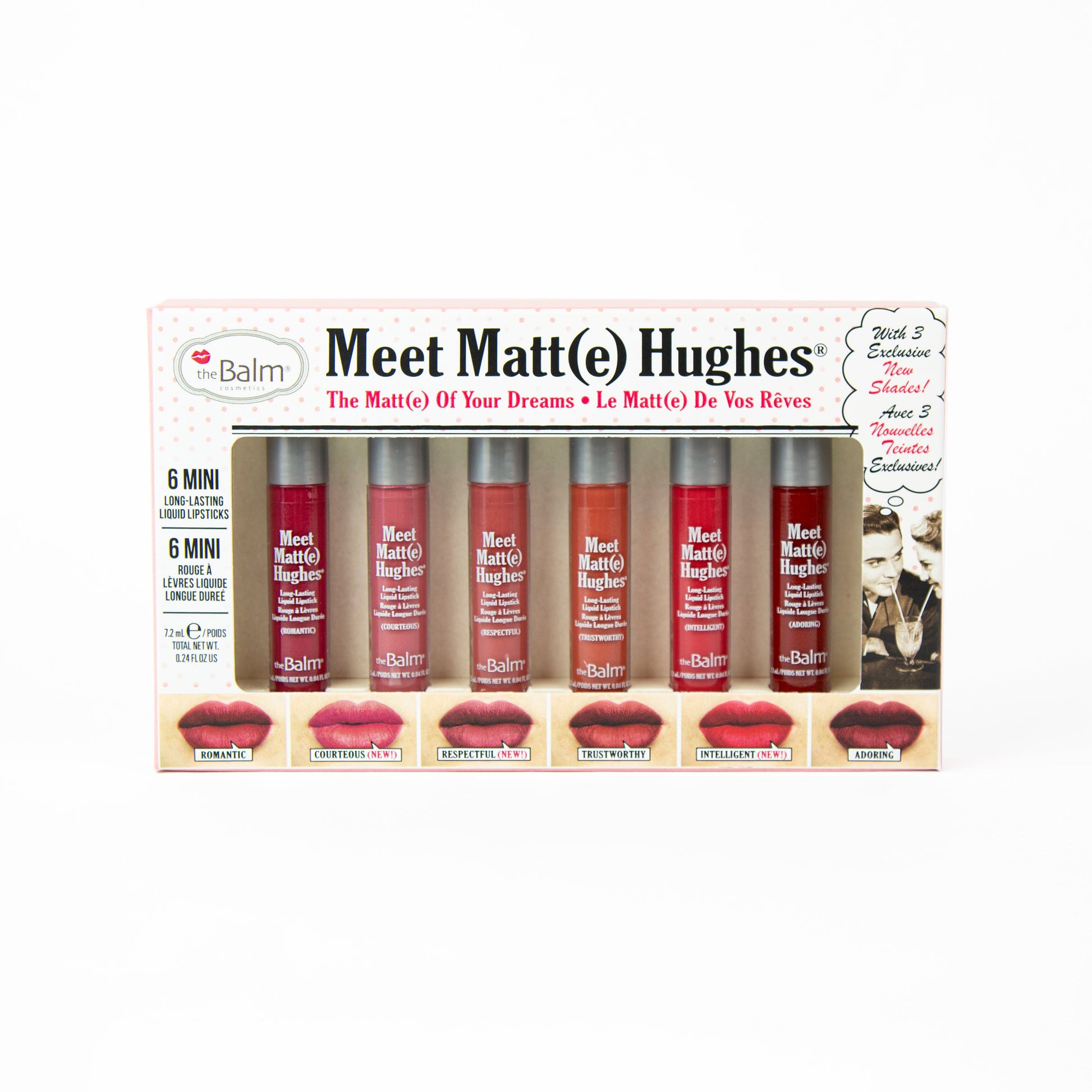 theBalm Meet Matt(e) Hughes Volume 12 Set of 6 Mini Long-Lasting Liquid Lipsticks with 3 New Shades - ScentiMelti Home Fragrance, Beauty & Gifts UK