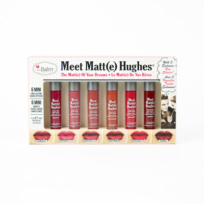 theBalm Meet Matt(e) Hughes Volume 12 Set of 6 Mini Long-Lasting Liquid Lipsticks with 3 New Shades - ScentiMelti Home Fragrance, Beauty & Gifts UK