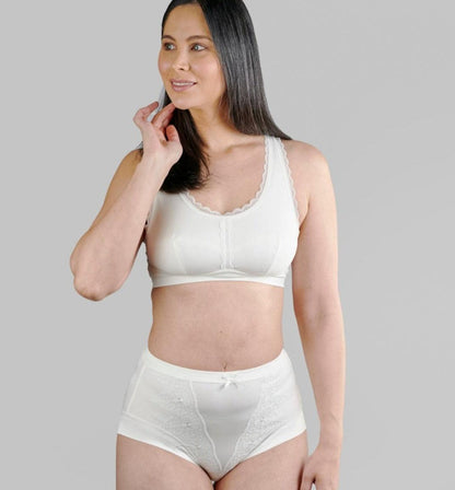 Georgia - Silk Back Support Full Coverage Wireless Organic Cotton Bra