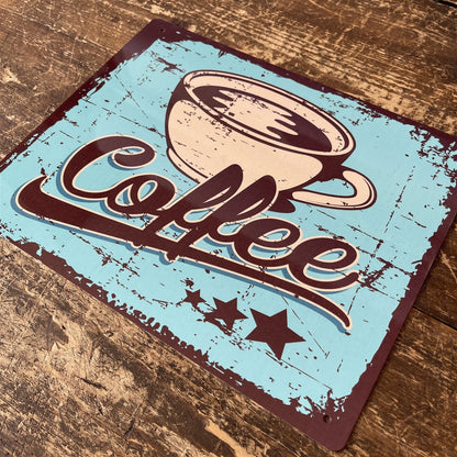 Vintage Metal Sign - Retro Coffee Sign Billies Inks ScentiMelti Wax Melts