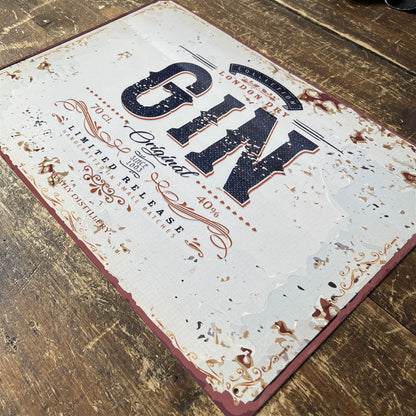 Vintage Metal Sign - Retro Advertising London Dry Gin Billies Inks ScentiMelti Wax Melts