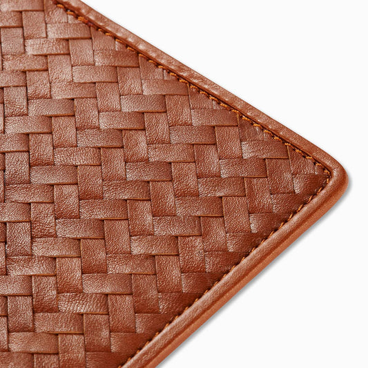 Handwoven Passport Holder, Tan: Herringbone Cover | Mantidy®