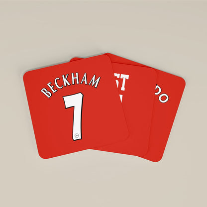 Manchester United Legends 7s Football Coasters - Set of 4 MOTM Football ScentiMelti Wax Melts