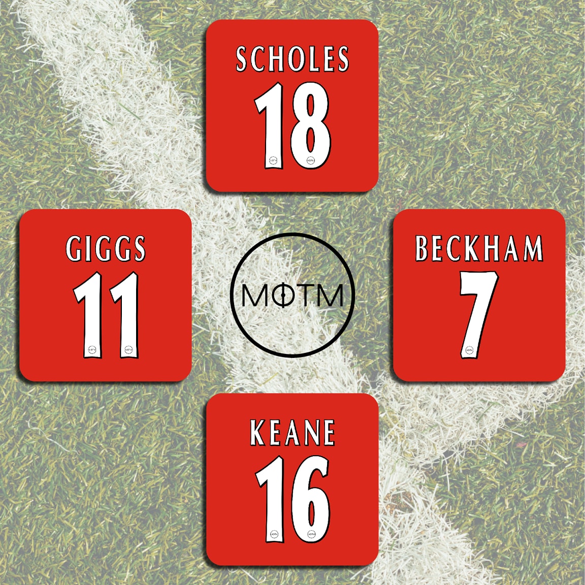 Manchester United Premier League Legends Football Coasters - Set of 4 MOTM Football ScentiMelti Wax Melts