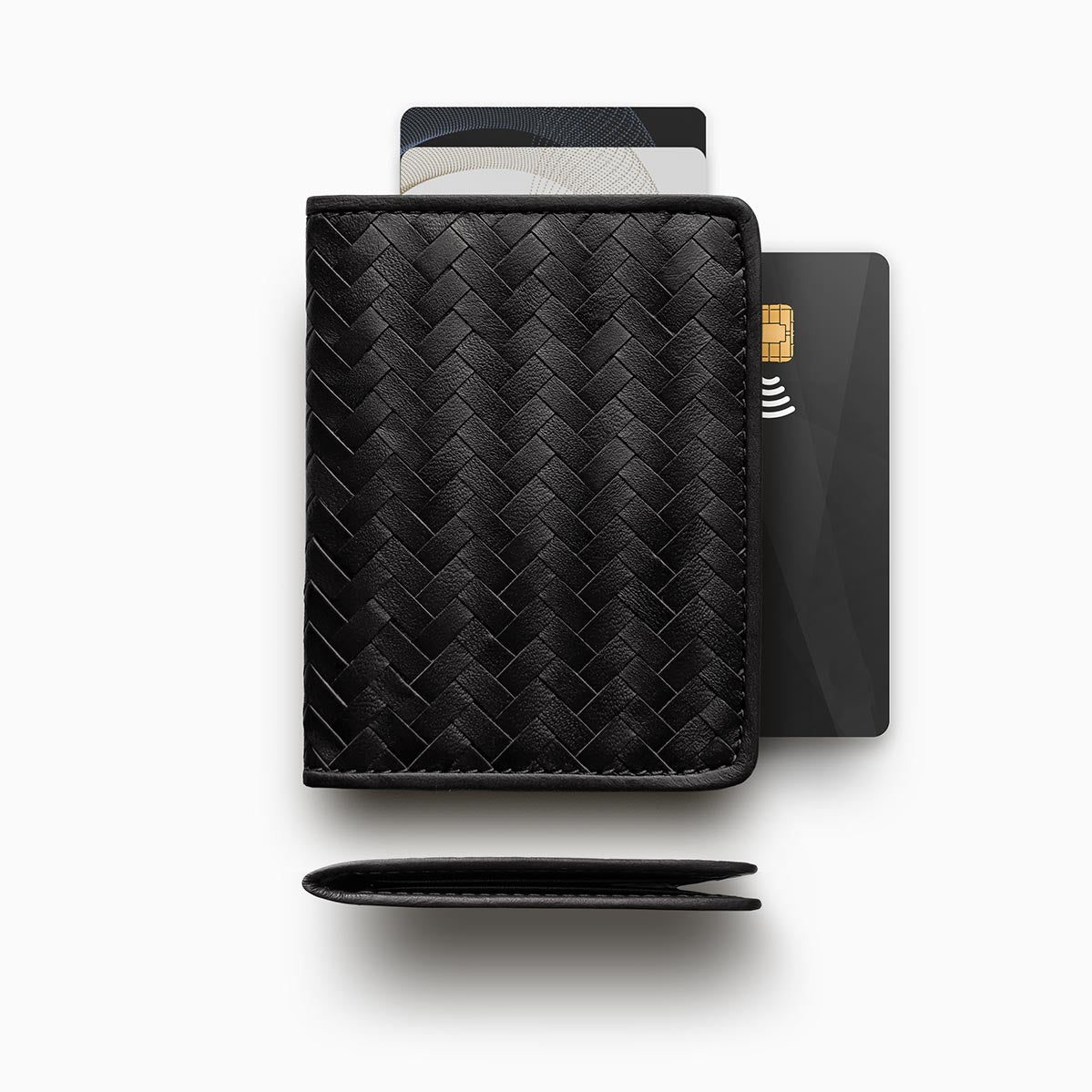 Herringbone Wallet, Black | Mantidy® - ScentiMelti Home Fragrance, Beauty & Gifts UK