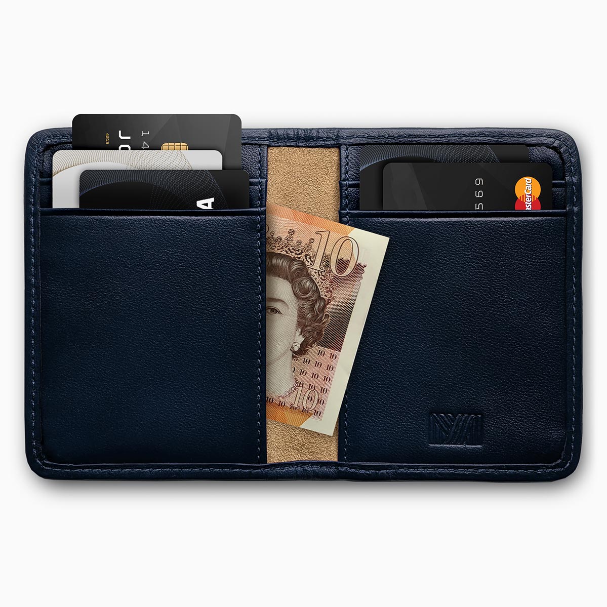 Herringbone Wallet, Navy Blue | Mantidy® - ScentiMelti Home Fragrance, Beauty & Gifts UK