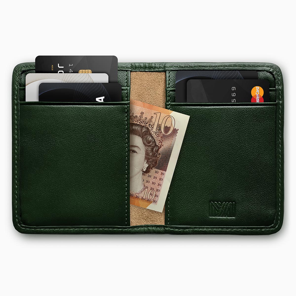 Herringbone Wallet, Racing Green | Mantidy® - ScentiMelti Home Fragrance, Beauty & Gifts UK