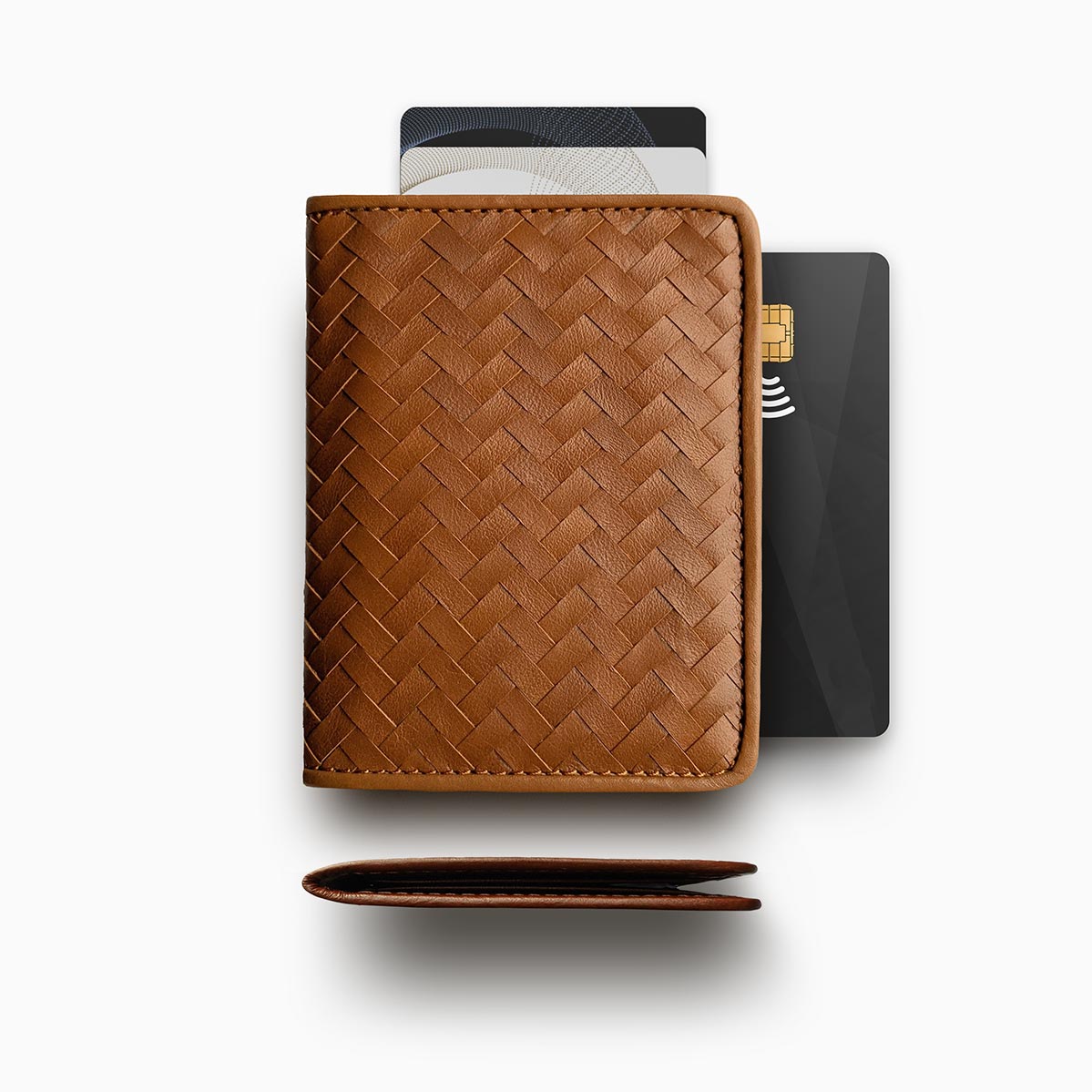 Herringbone Wallet, Tan | Mantidy® - ScentiMelti Home Fragrance, Beauty & Gifts UK