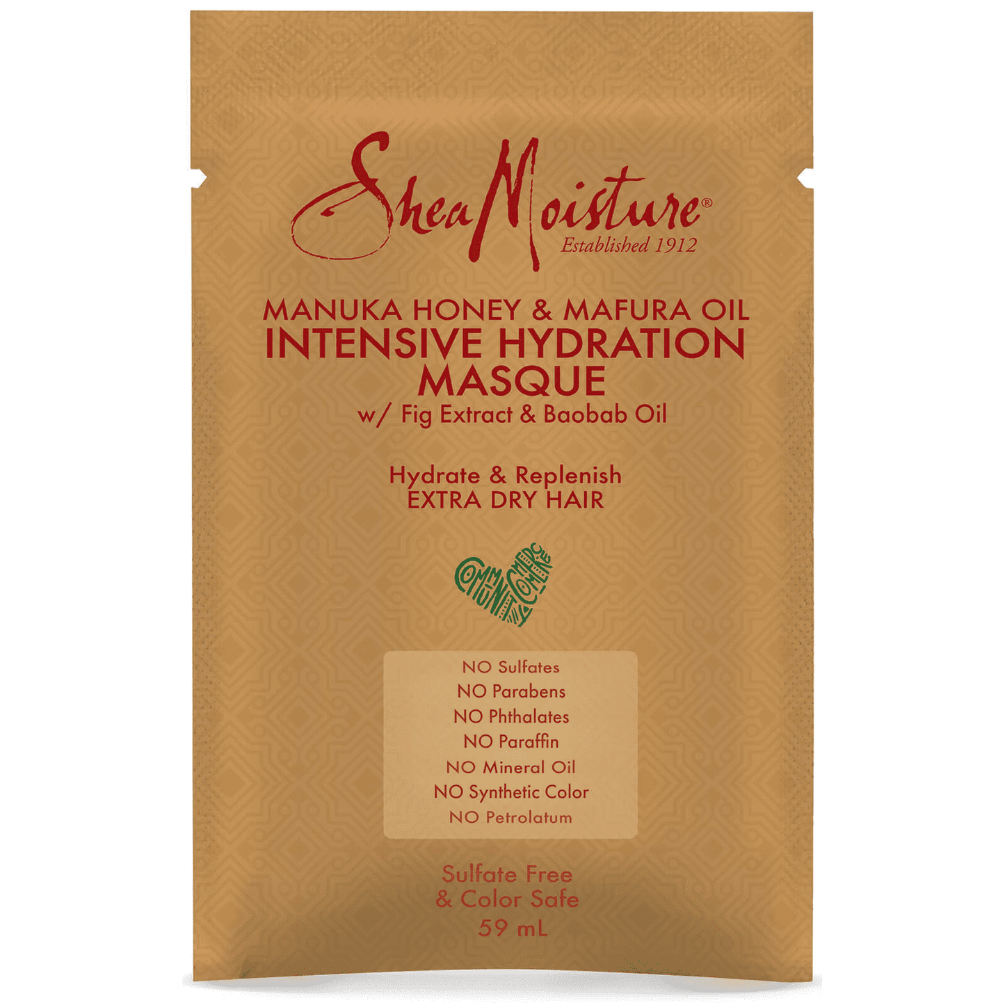 SheaMoisture Manuka Honey & Mafura Oil Treatment Masque Sachet 59ml - ScentiMelti Home Fragrance, Beauty & Gifts UK