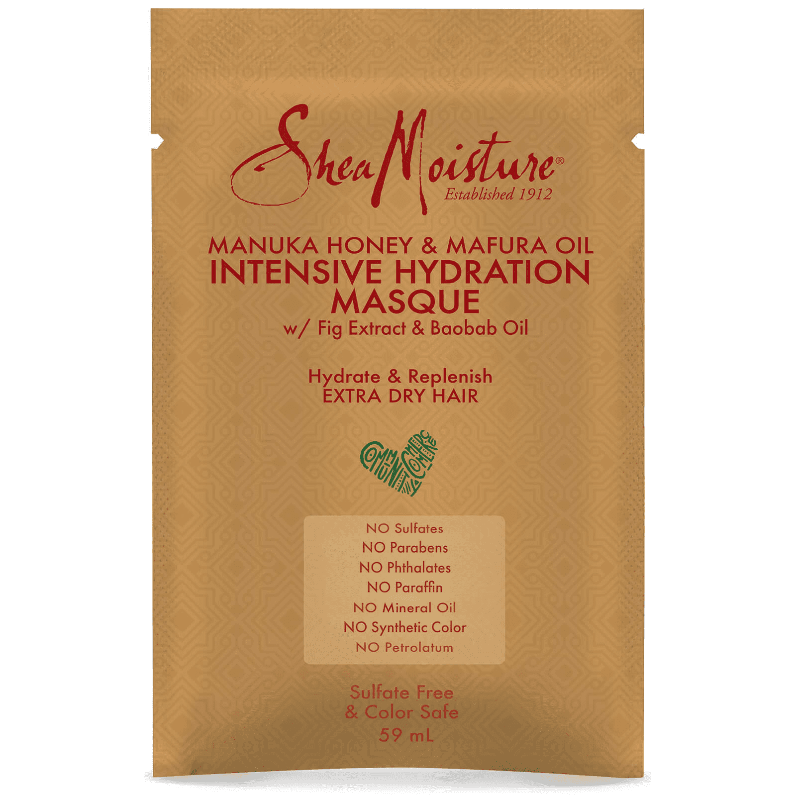 SheaMoisture Manuka Honey & Mafura Oil Treatment Masque Sachet 59ml - ScentiMelti Home Fragrance, Beauty & Gifts UK