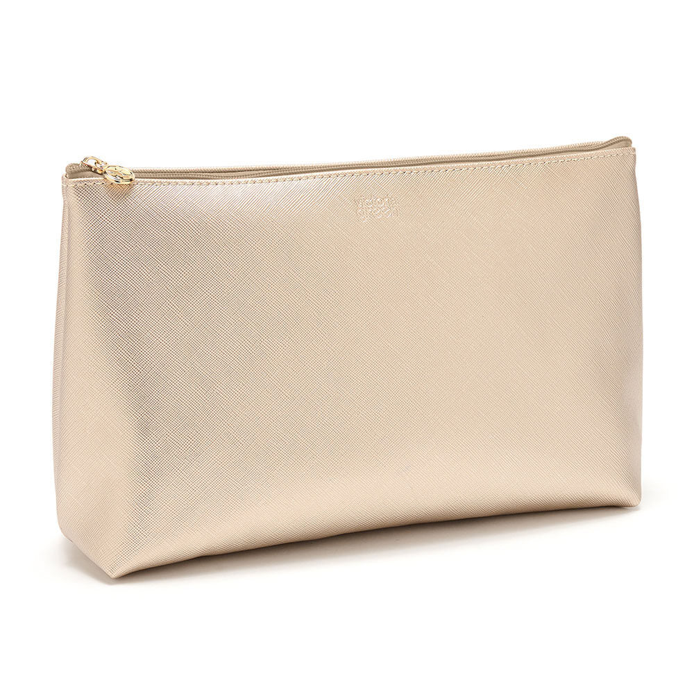 'Mia' Large Makeup Bag in Gold - ScentiMelti Home Fragrance, Beauty & Gifts UK