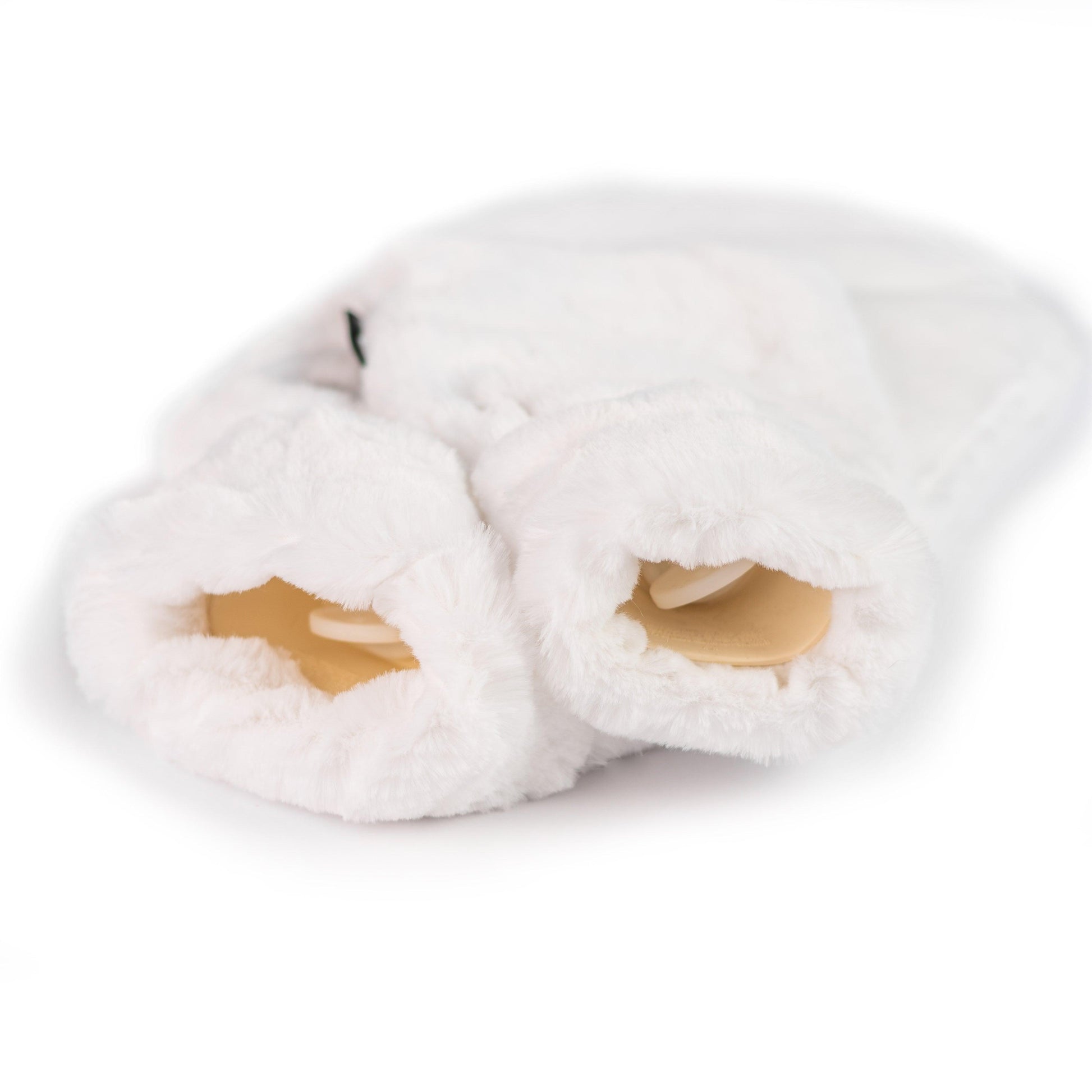 Little and Large Silky Soft White Faux Fur Hot Water Bottle Gift Set CosyPanda ScentiMelti Wax Melts