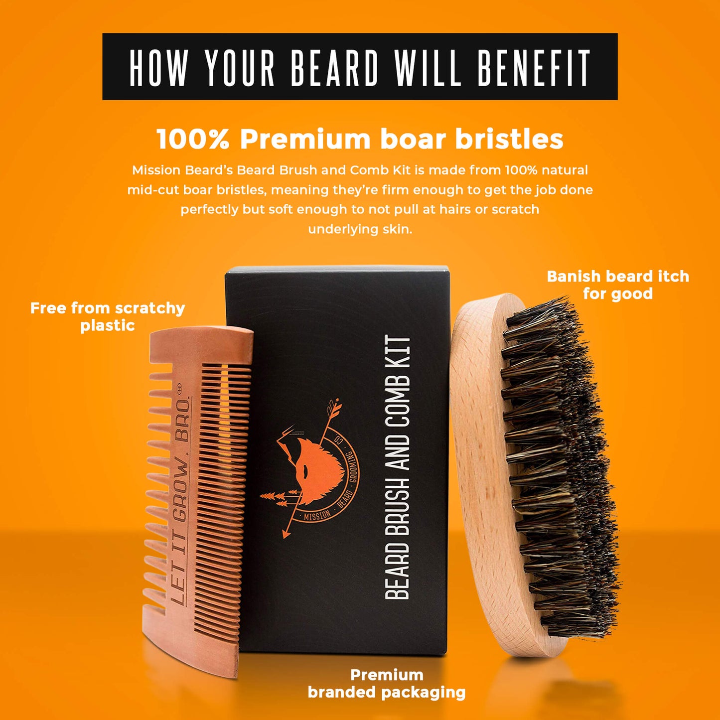 SOFT BRISTLE BEARD BRUSH & COMB KIT Mission Beard ScentiMelti Wax Melts