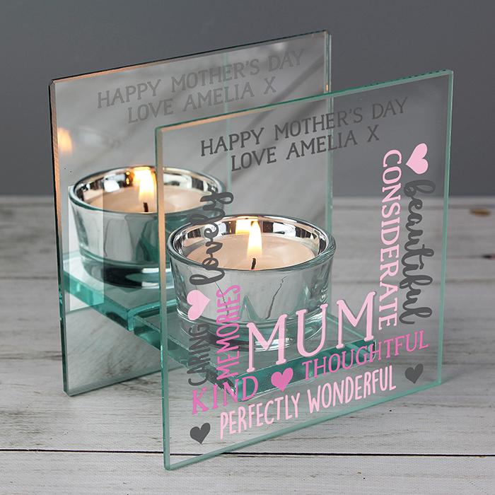 Mum Personalised Tea Light Holder Sweetlea Gifts Ltd ScentiMelti Wax Melts