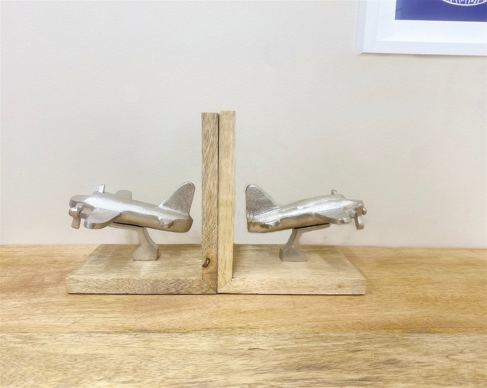 Set of Two Aeroplane Bookends - ScentiMelti Home Fragrance, Beauty & Gifts UK