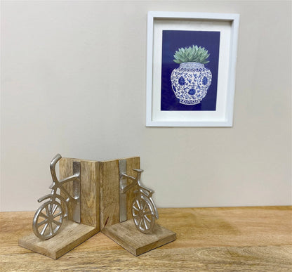 Set of Two Bicycle Bookends Billies Inks ScentiMelti Wax Melts