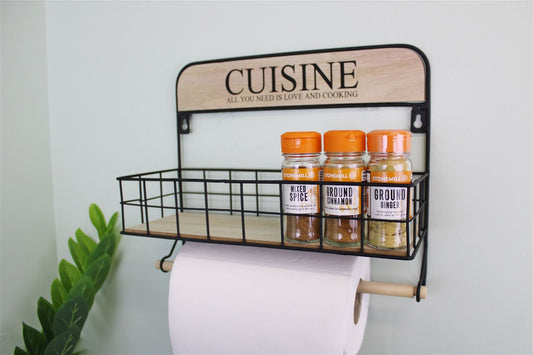 Wall Hanging Kitchen Storage Unit with Kitchen Roll Holder Billies Inks ScentiMelti Wax Melts