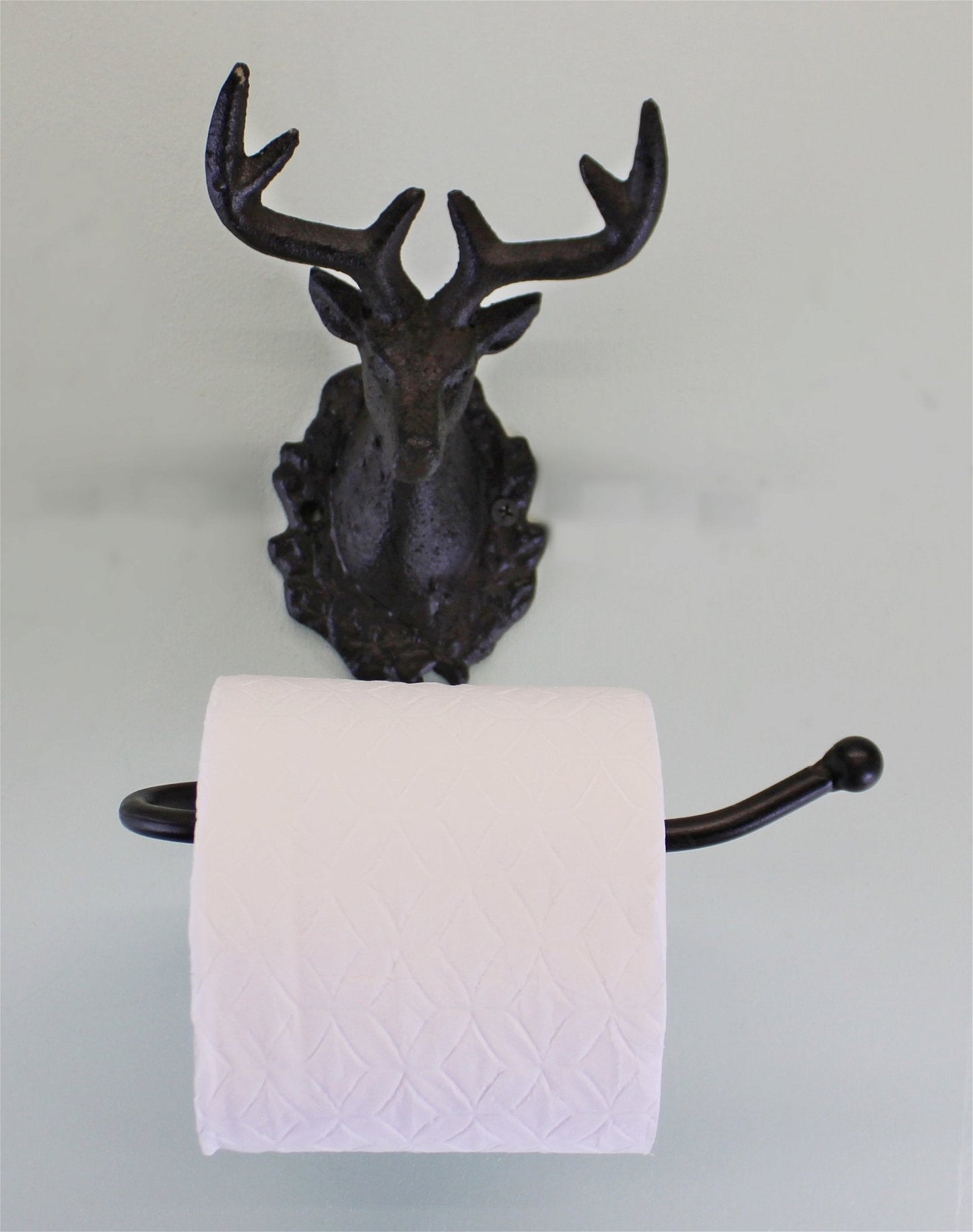 Cast Iron Rustic Toilet Roll Holder, Stag Head Design Billies Inks ScentiMelti Wax Melts